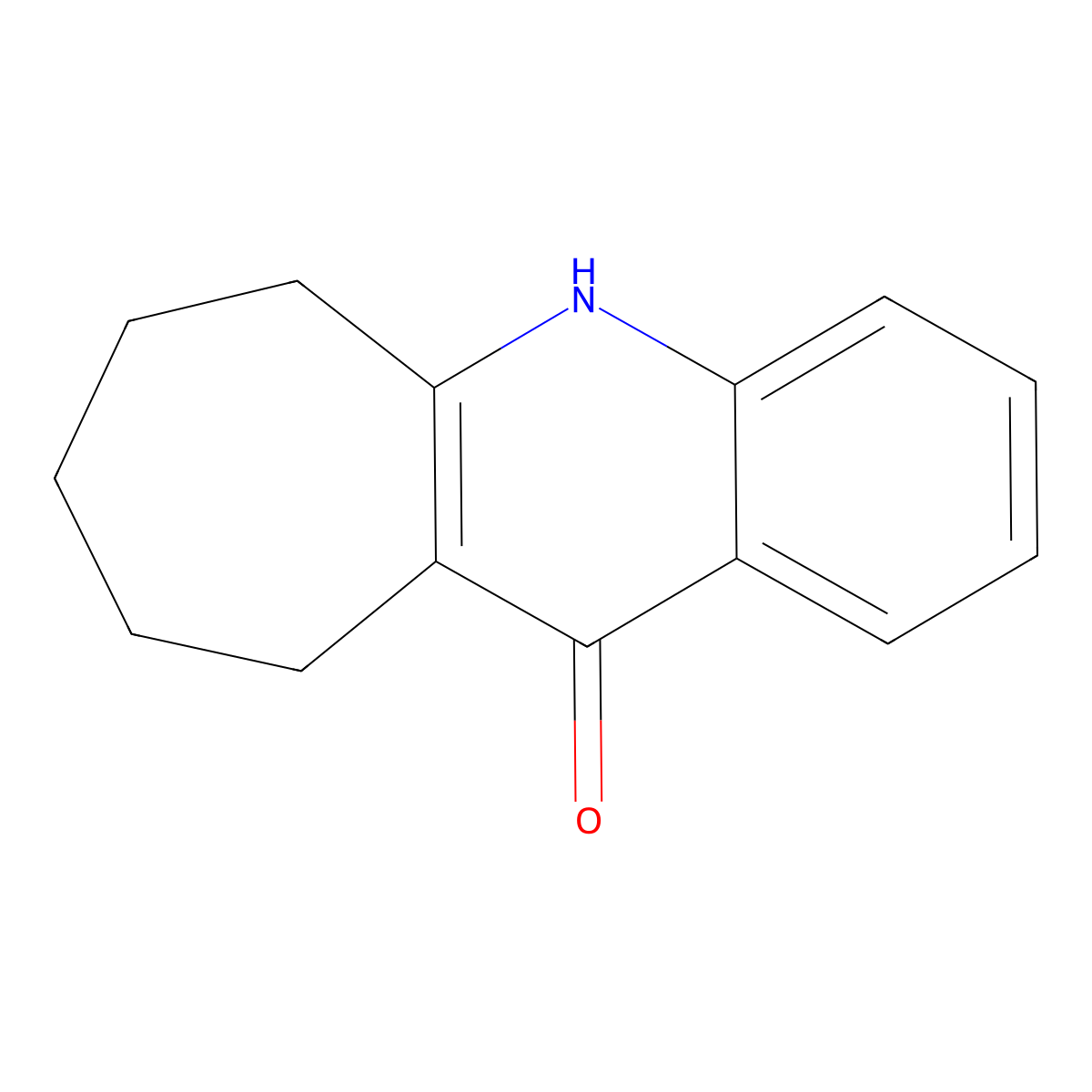 11H-Cyclohepta(b)quinolin-11-one, 5,6,7,8,9,10-hexahydro- molecular structure, CAS 5220-39-3