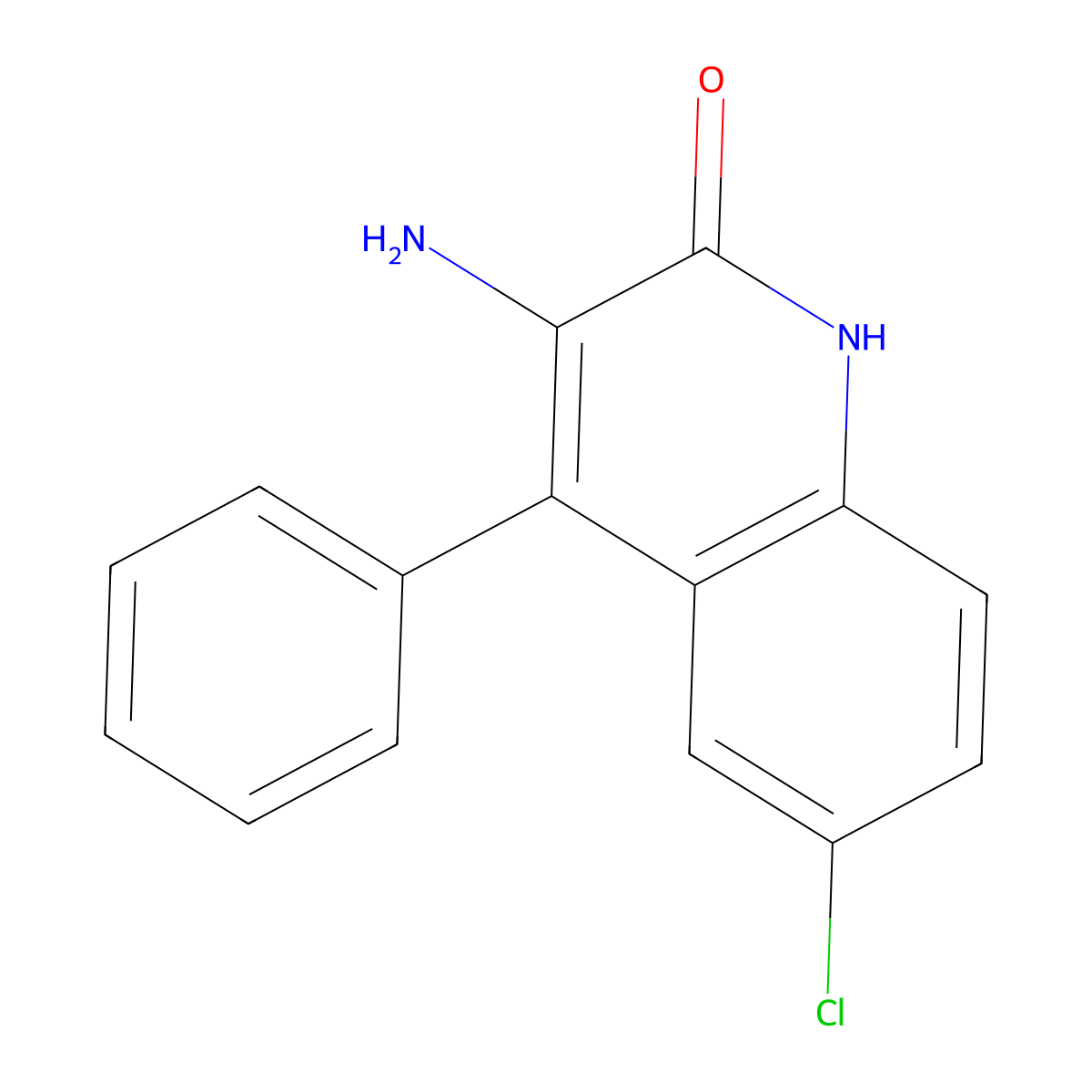 3-Amino-6-chloro-4-phenylquinolin-2-ol molecular structure, CAS 5220-83-7