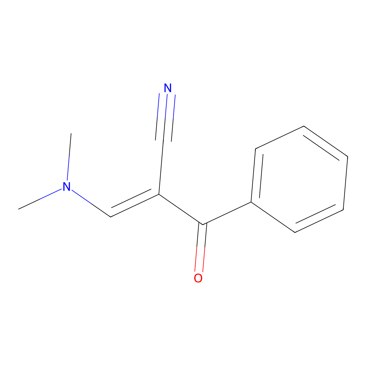 2-[(Dimethylamino)methylene]-3-oxo-3-phenylpropanenitrile molecular structure, CAS 52200-09-6