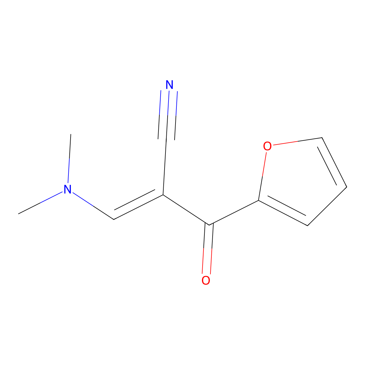 3-(Dimethylamino)-2-(furan-2-carbonyl)acrylonitrile molecular structure, CAS 52200-21-2