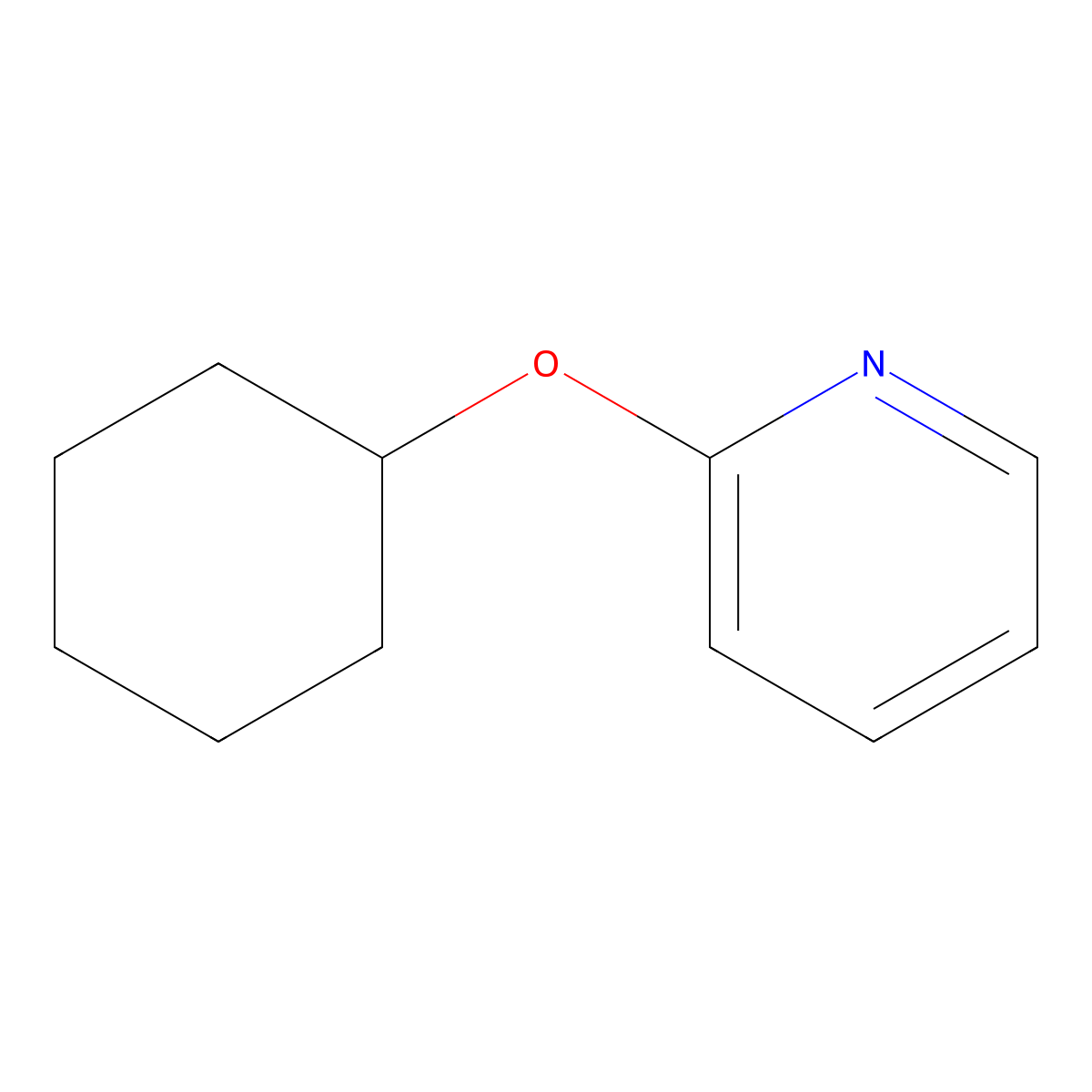 2-(Cyclohexyloxy)pyridine molecular structure, CAS 52200-47-2