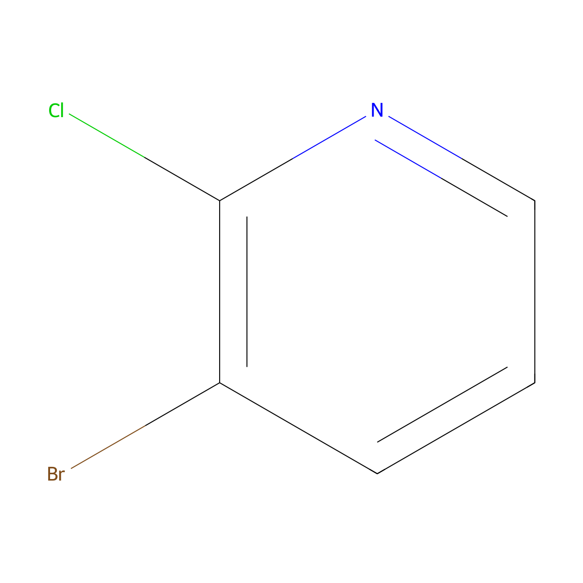 3-Bromo-2-chloropyridine molecular structure, CAS 52200-48-3
