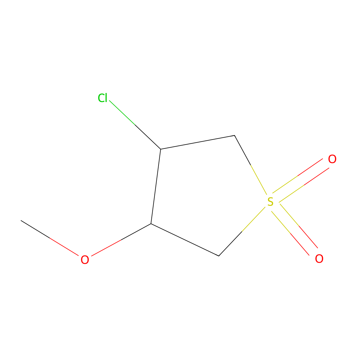 3-Chloro-4-methoxytetrahydrothiophene 1,1-dioxide molecular structure, CAS 52200-83-6