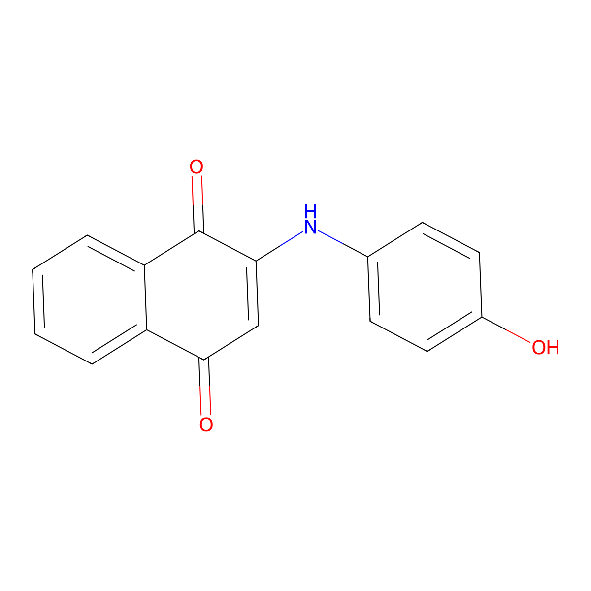 2-(4-Hydroxyanilino)-1,4-naphthoquinone molecular structure, CAS 52200-97-2
