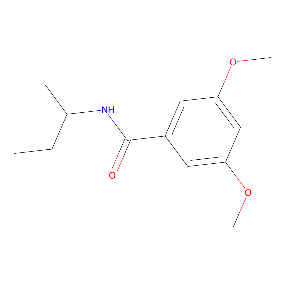 N-(butan-2-yl)-3,5-dimethoxybenzamide molecular structure, CAS 52203-25-5