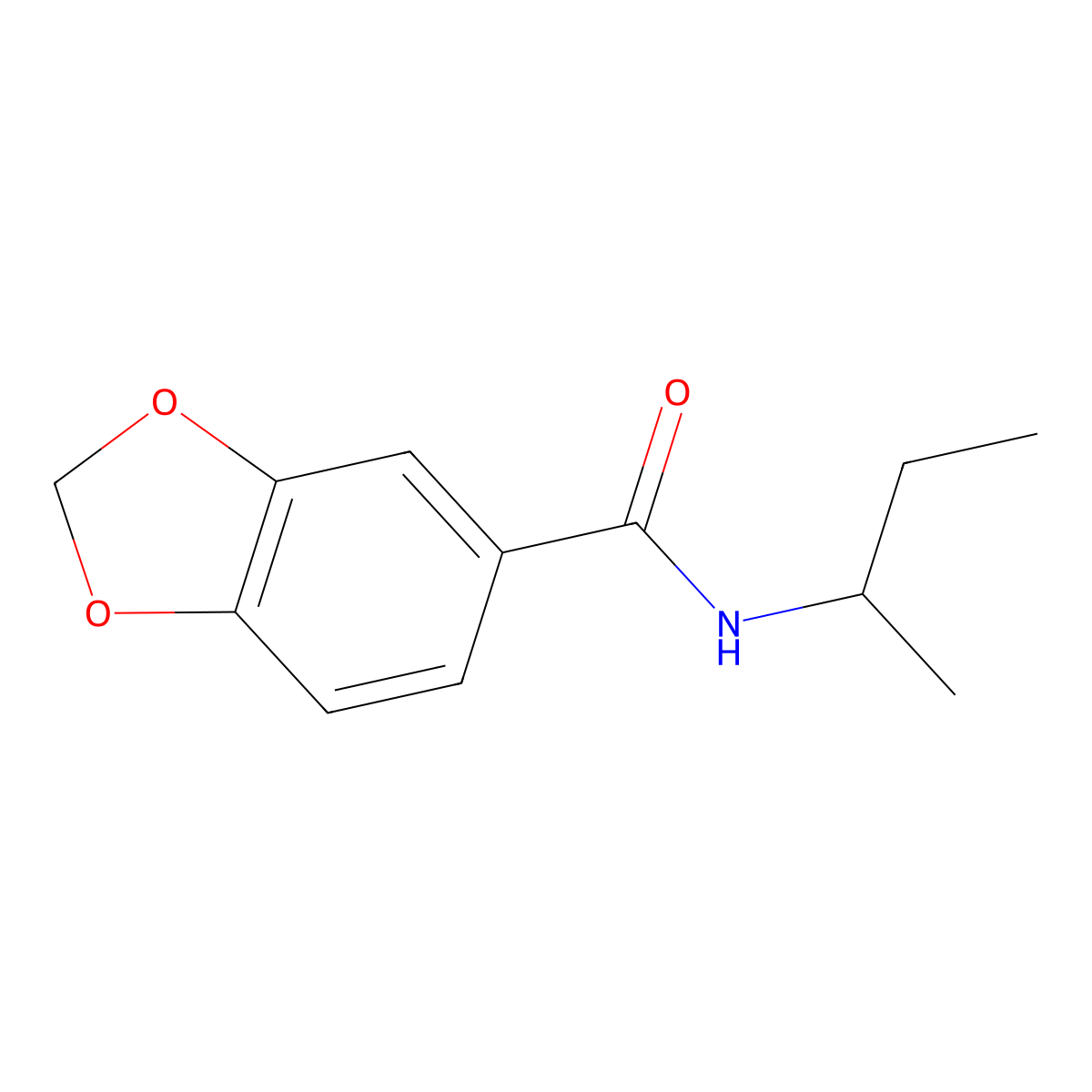 N-(sec-butyl)-1,3-benzodioxole-5-carboxamide molecular structure, CAS 52203-30-2