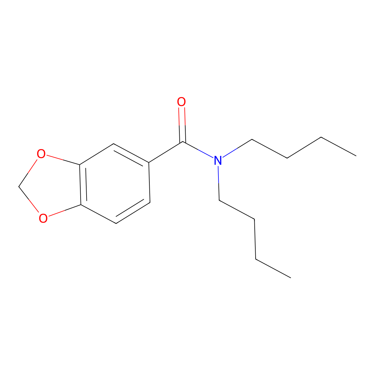 N,N-dibutyl-1,3-benzodioxole-5-carboxamide molecular structure, CAS 52203-32-4