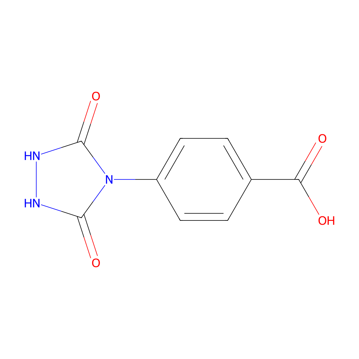 4-(3,5-Dioxo-1,2,4-triazolidin-4-yl)benzoic acid molecular structure, CAS 52203-73-3