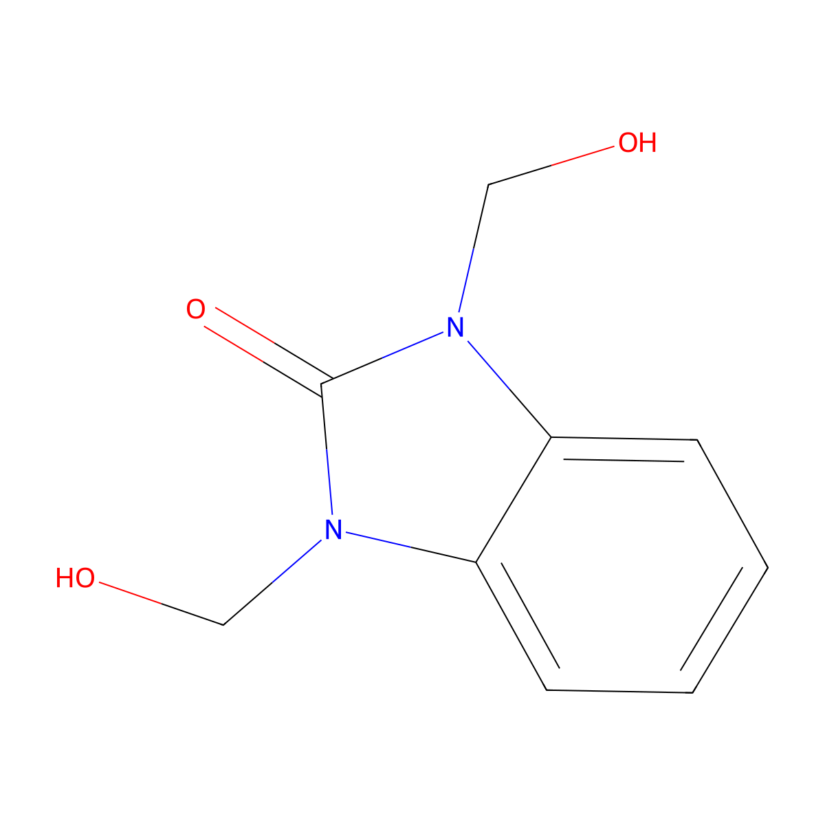 2-Benzimidazolinone, 1,3-bis(hydroxymethyl)- molecular structure, CAS 52203-81-3