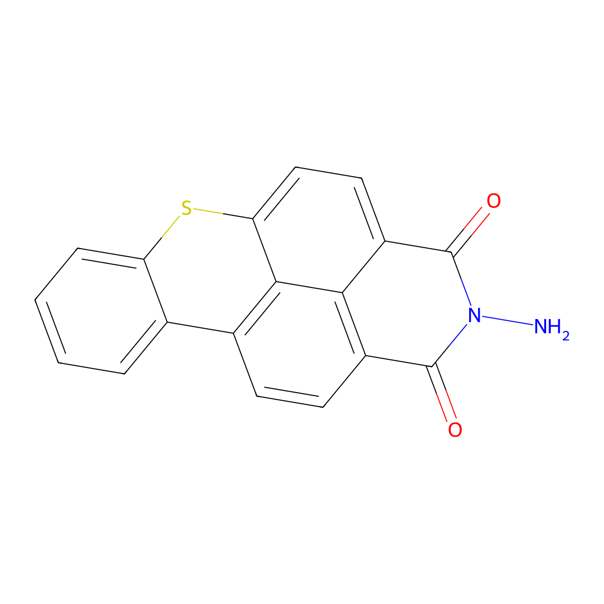 2-Amino-1H-thioxantheno(2,1,9-def)isoquinoline-1,3(2H)-dione molecular structure, CAS 52204-19-0