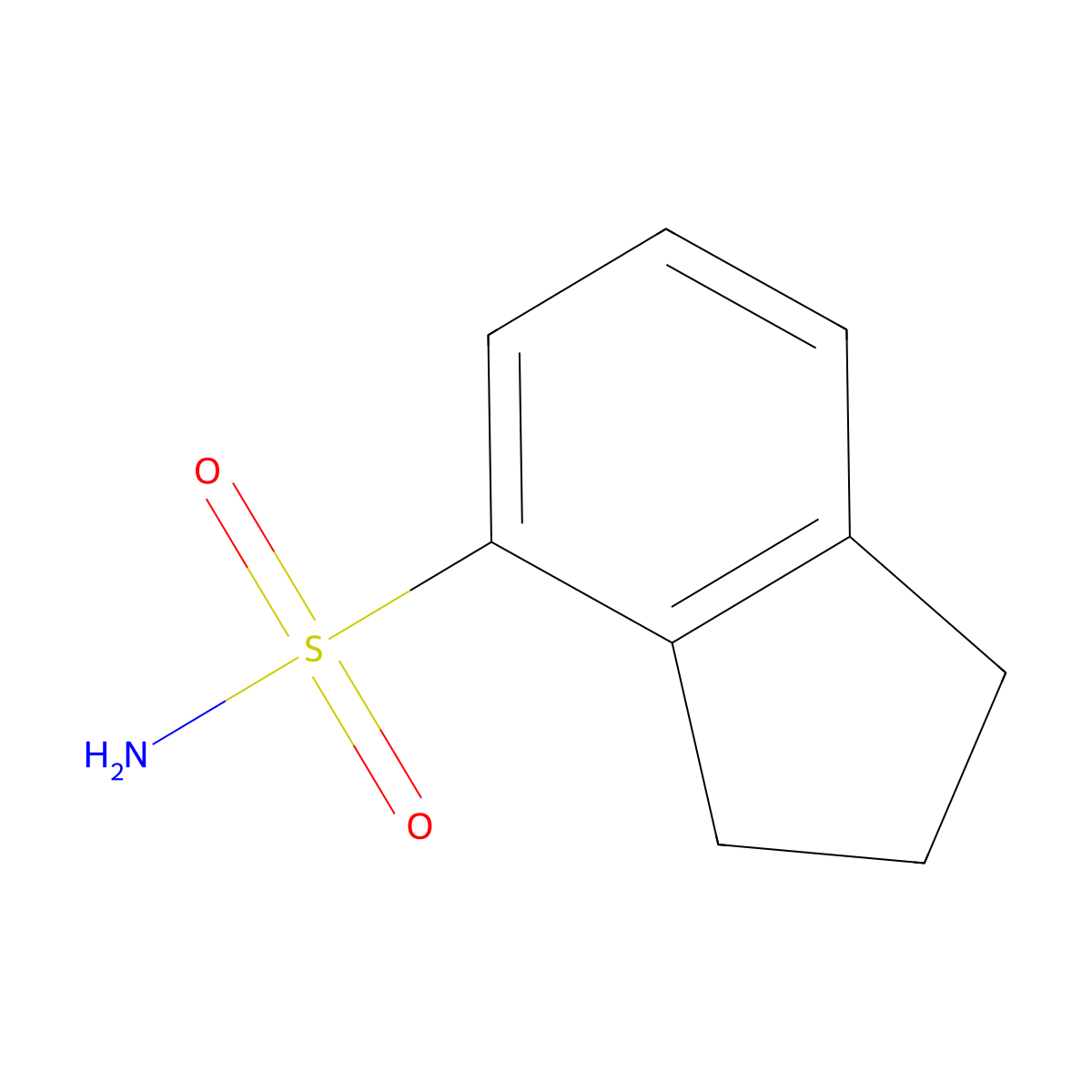 2,3-dihydro-1H-indene-4-sulfonamide molecular structure, CAS 52205-82-0
