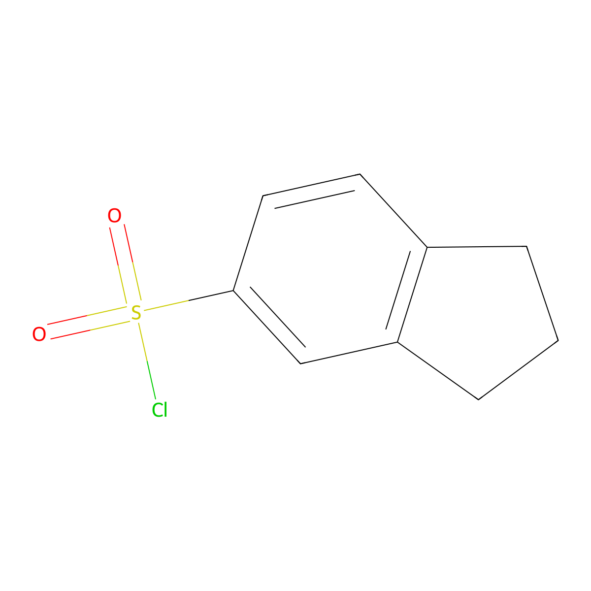 2,3-dihydro-1H-indene-5-sulfonyl chloride molecular structure, CAS 52205-85-3