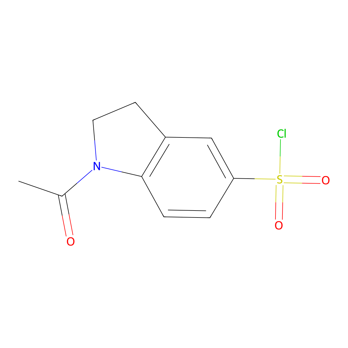 1-Acetyl-2,3-dihydro-1H-indole-5-sulfonyl chloride molecular structure, CAS 52206-05-0