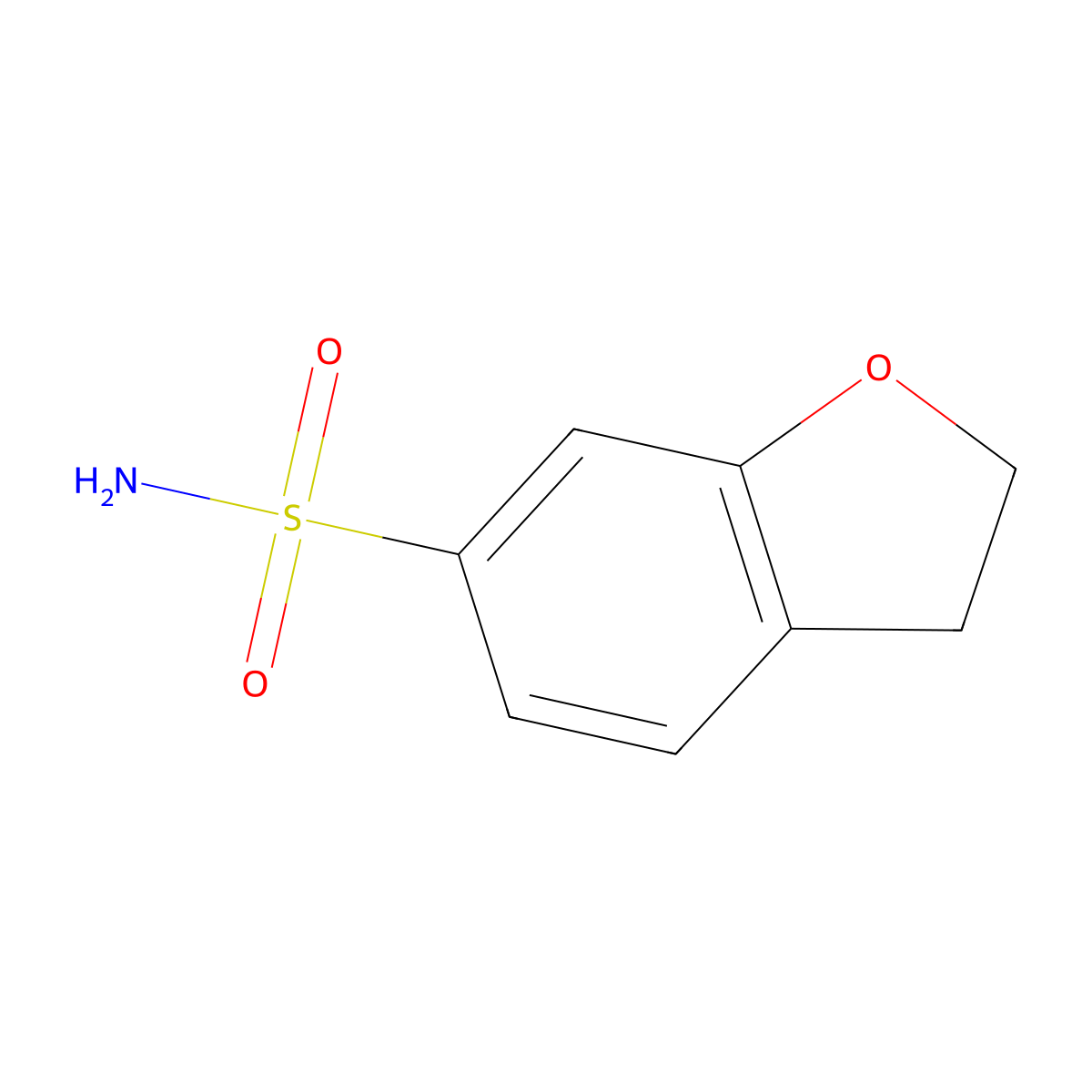 2,3-Dihydro-1-benzofuran-6-sulfonamide molecular structure, CAS 52206-15-2