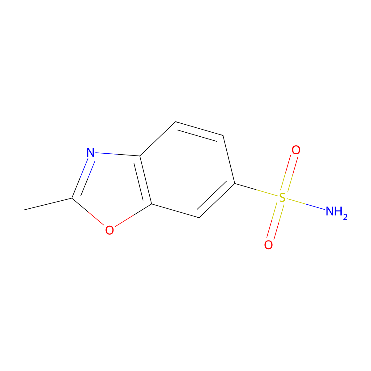 2-Methyl-1,3-benzoxazole-6-sulfonamide molecular structure, CAS 52206-52-7