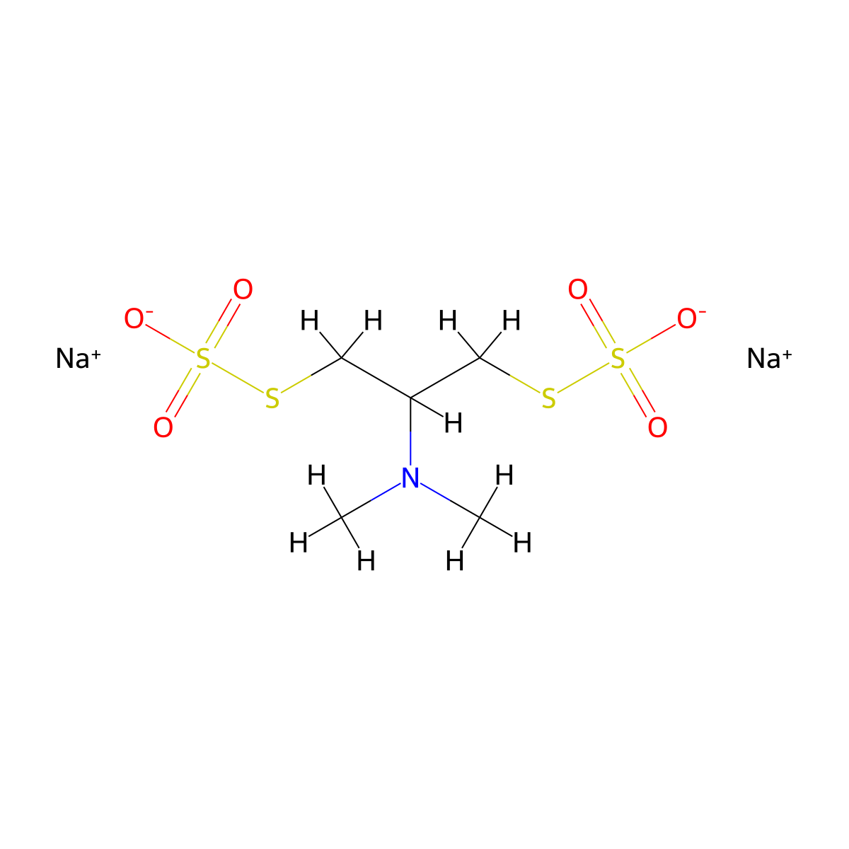 Thiosultap disodium molecular structure, CAS 52207-48-4