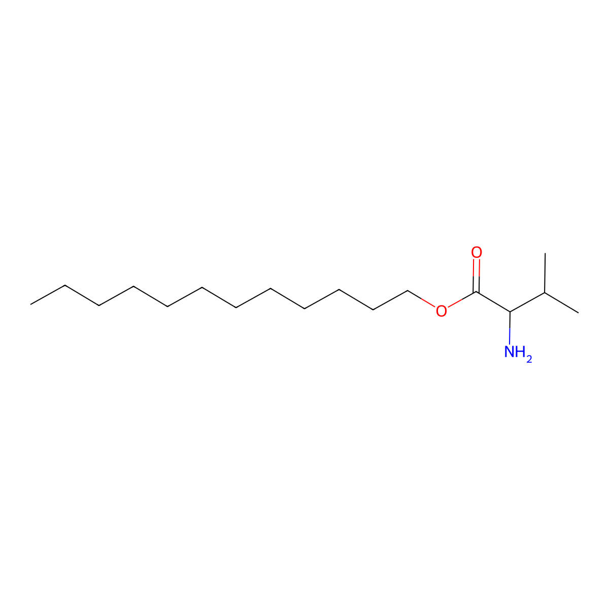 (S)-dodecyl 2-amino-3-methylbutanoate molecular structure, CAS 52207-50-8