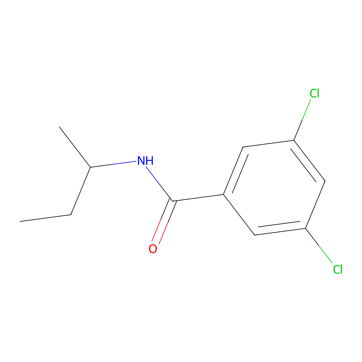 N-(butan-2-yl)-3,5-dichlorobenzamide molecular structure, CAS 52207-60-0