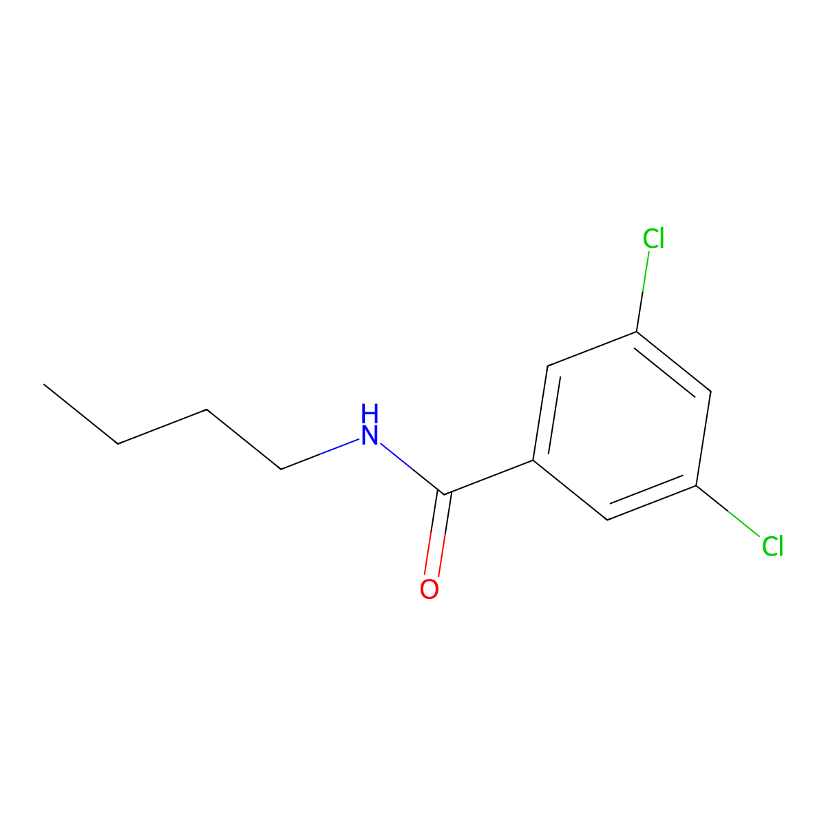 N-butyl-3,5-dichlorobenzamide molecular structure, CAS 52207-63-3