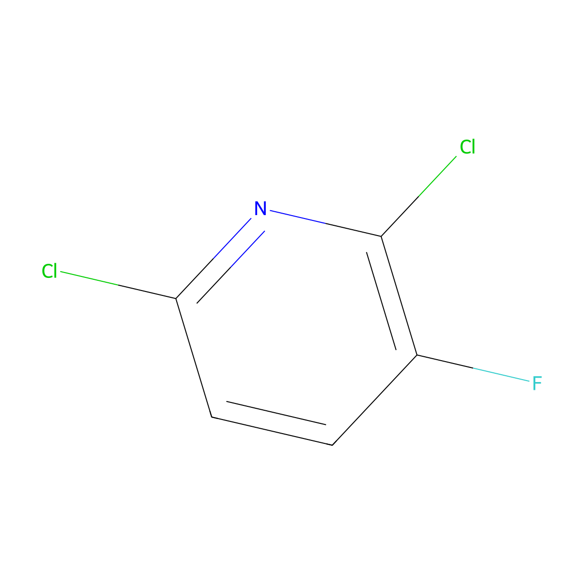 2,6-Dichloro-3-fluoropyridine molecular structure, CAS 52208-50-1