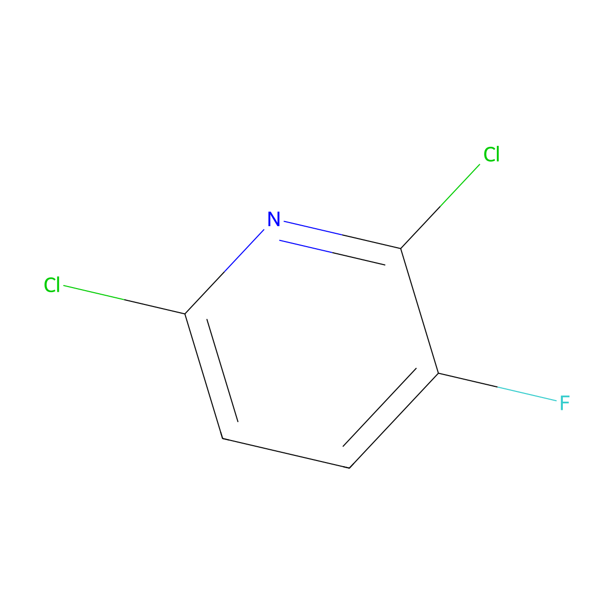 2,6-Dichloro-3-fluoropyridine molecular structure, CAS 52208-50-1