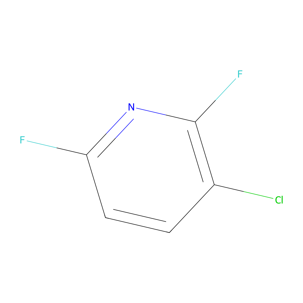 3-Chloro-2,6-difluoropyridine molecular structure, CAS 52208-56-7