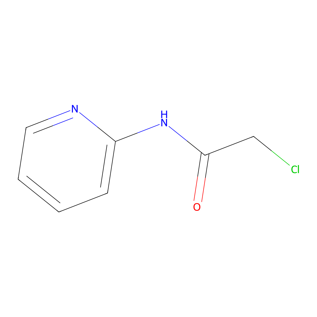 2-Chloro-N-pyridin-2-yl-acetamide molecular structure, CAS 5221-37-4
