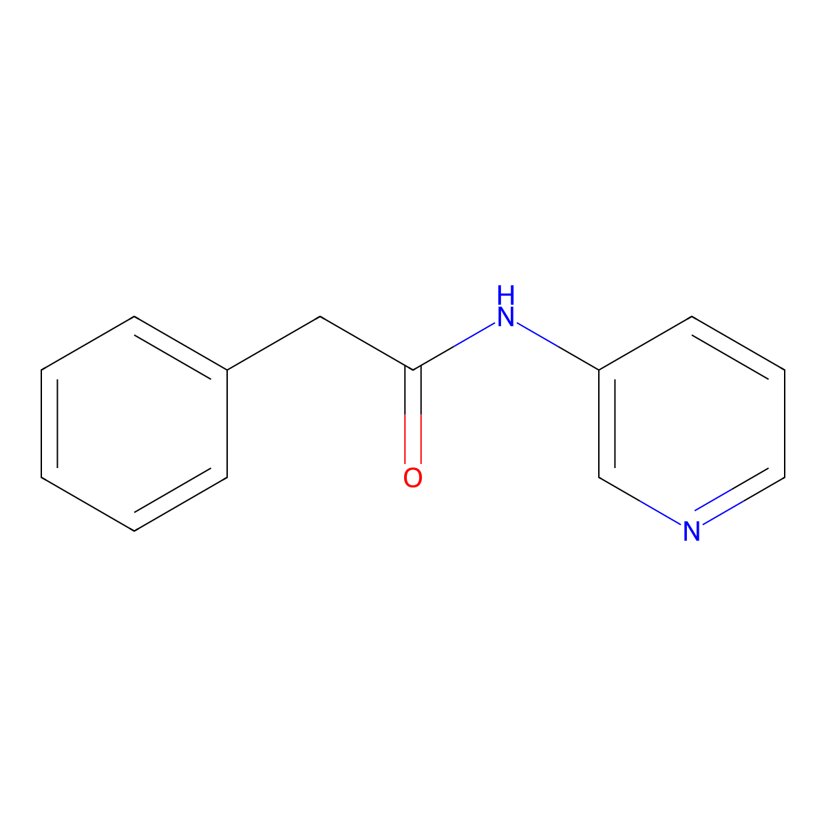 2-phenyl-N-(pyridin-3-yl)acetamide molecular structure, CAS 5221-39-6