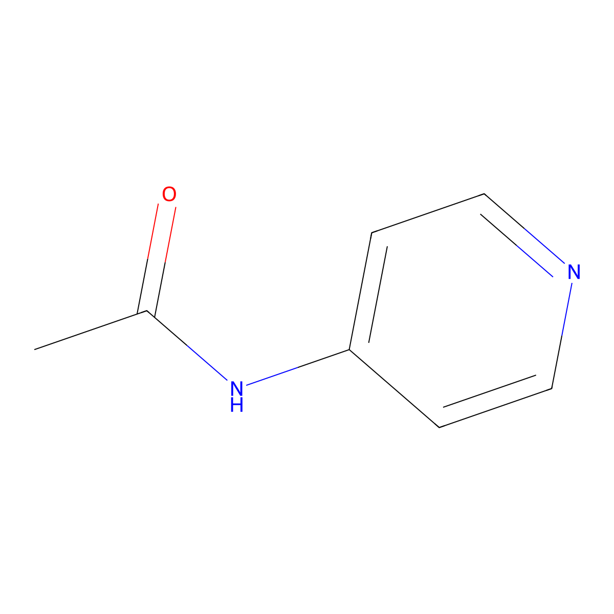 N-Pyridin-4-ylacetamide molecular structure, CAS 5221-42-1
