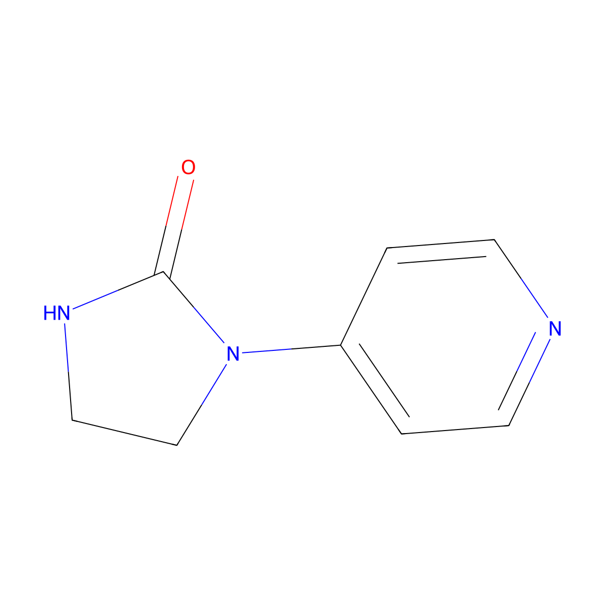1-Pyridin-4-yl-imidazolidin-2-one molecular structure, CAS 52210-90-9