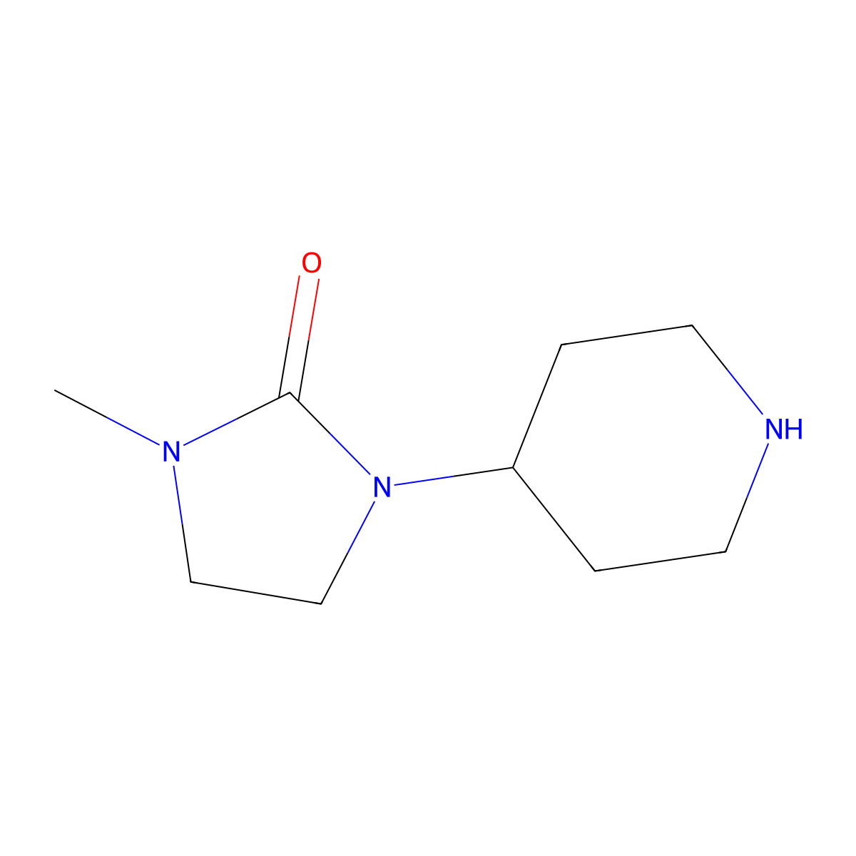 1-Methyl-3-(piperidin-4-yl)imidazolidin-2-one molecular structure, CAS 52211-04-8