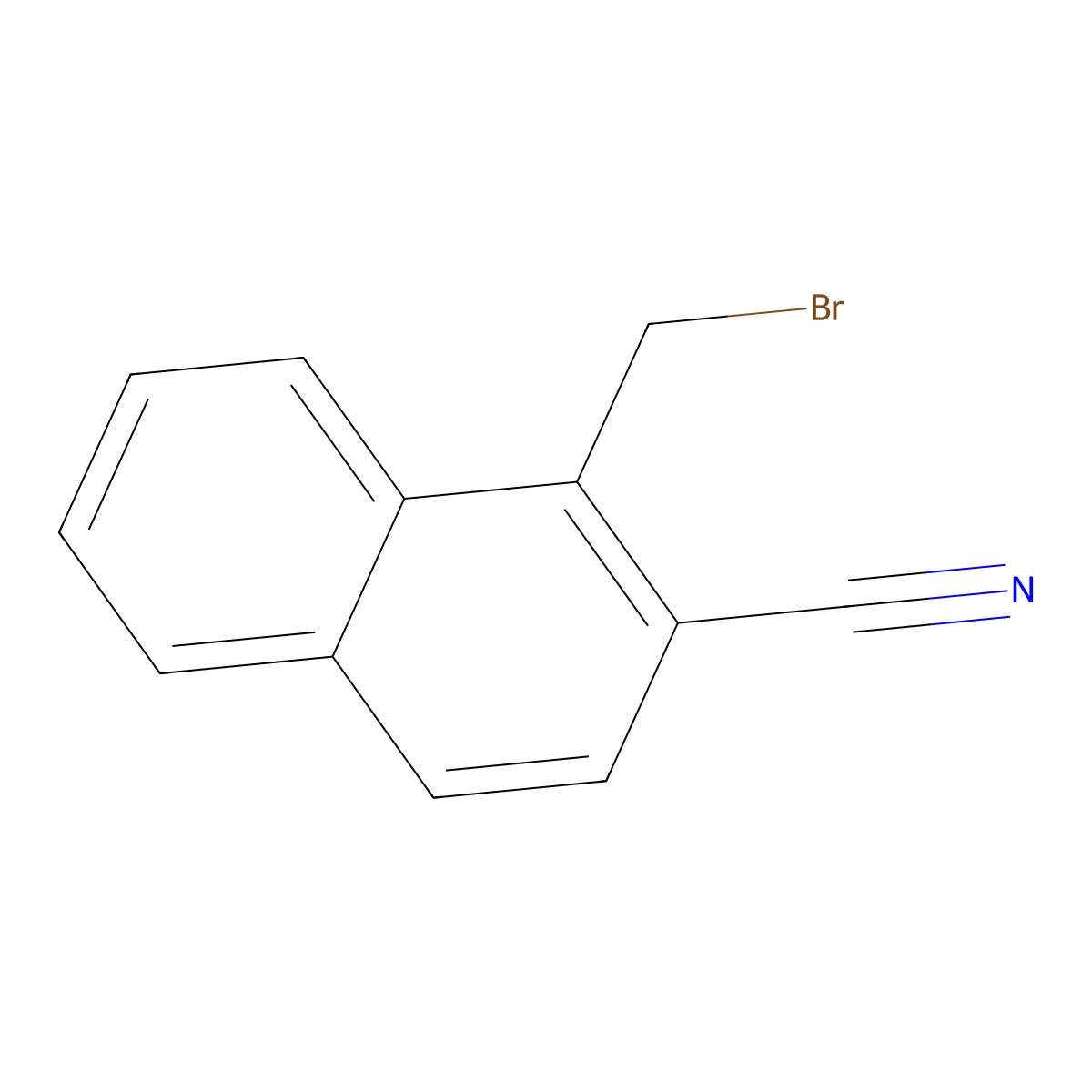 1-(Bromomethyl)naphthalene-2-carbonitrile molecular structure, CAS 52211-22-0