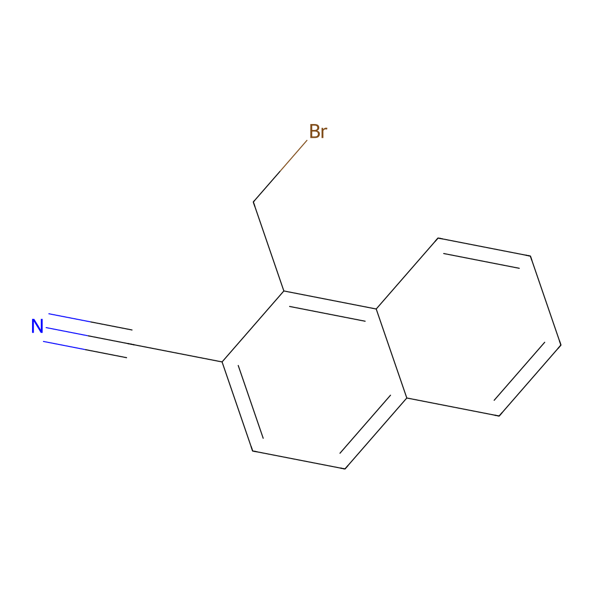 1-(Bromomethyl)naphthalene-2-carbonitrile molecular structure, CAS 52211-22-0