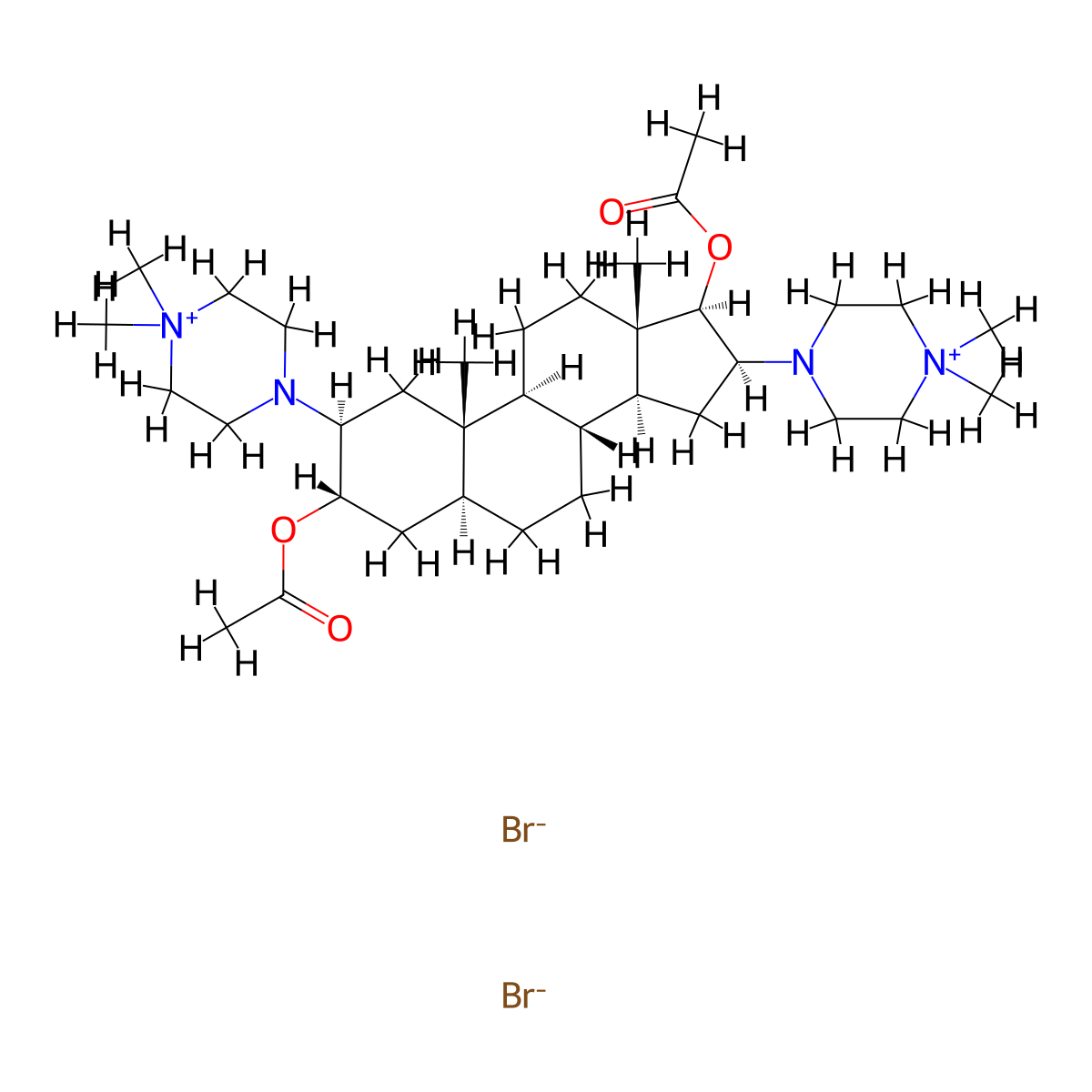 Pipecuronium Bromide molecular structure, CAS 52212-02-9