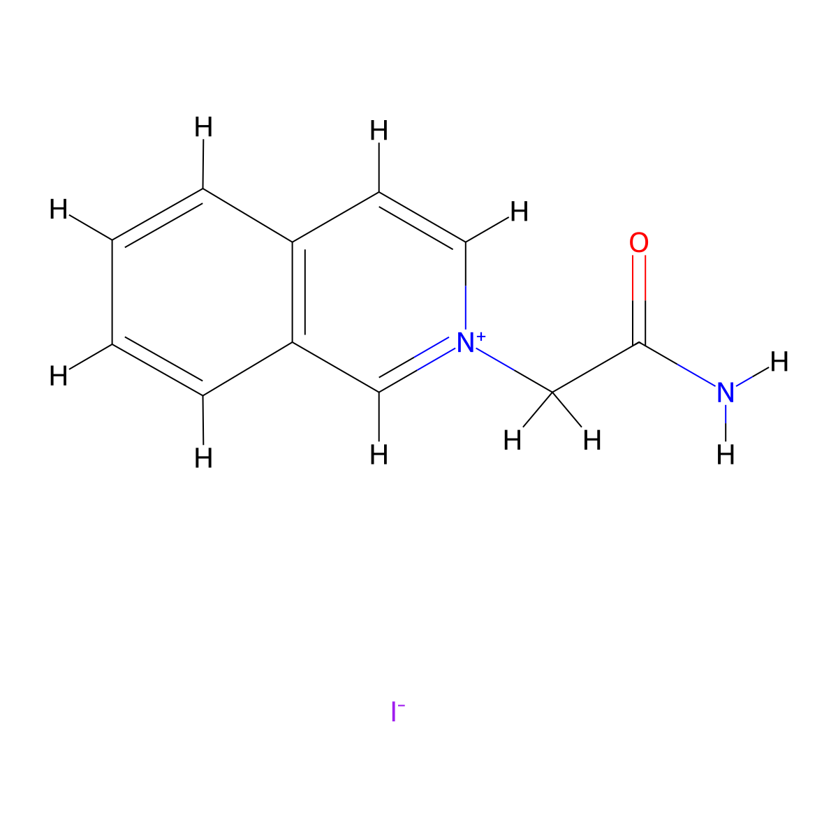 2-(2-Amino-2-oxoethyl)isoquinolin-2-ium iodide molecular structure, CAS 52214-58-1