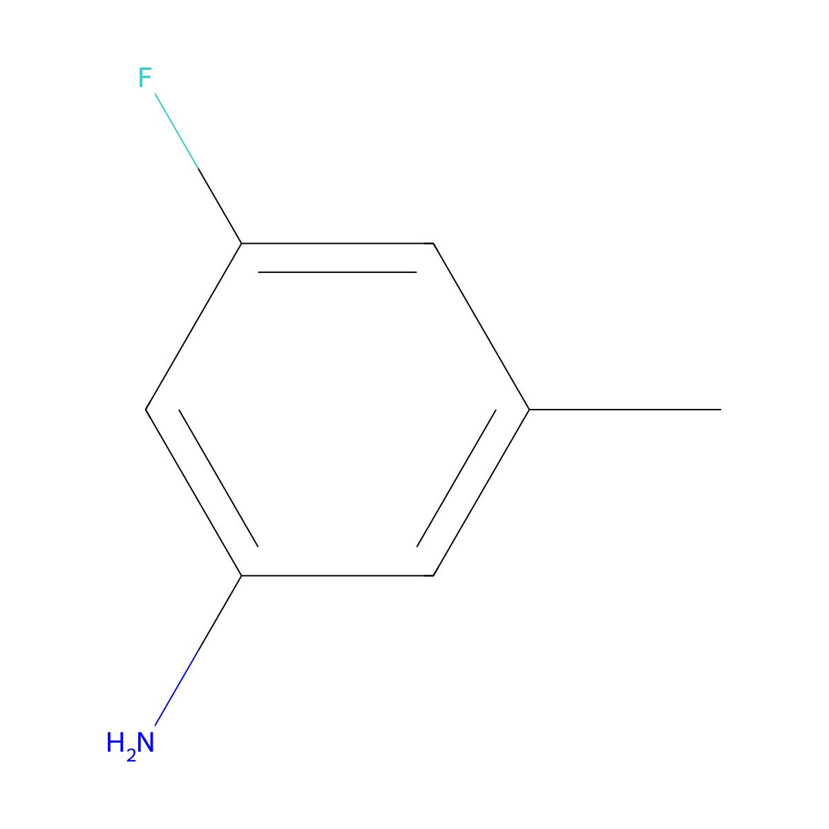 3-Fluoro-5-methylaniline molecular structure, CAS 52215-41-5