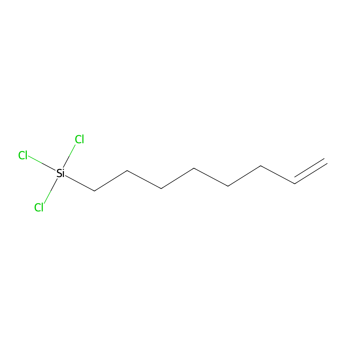 7-Octenyltrichlorosilane molecular structure, CAS 52217-52-4