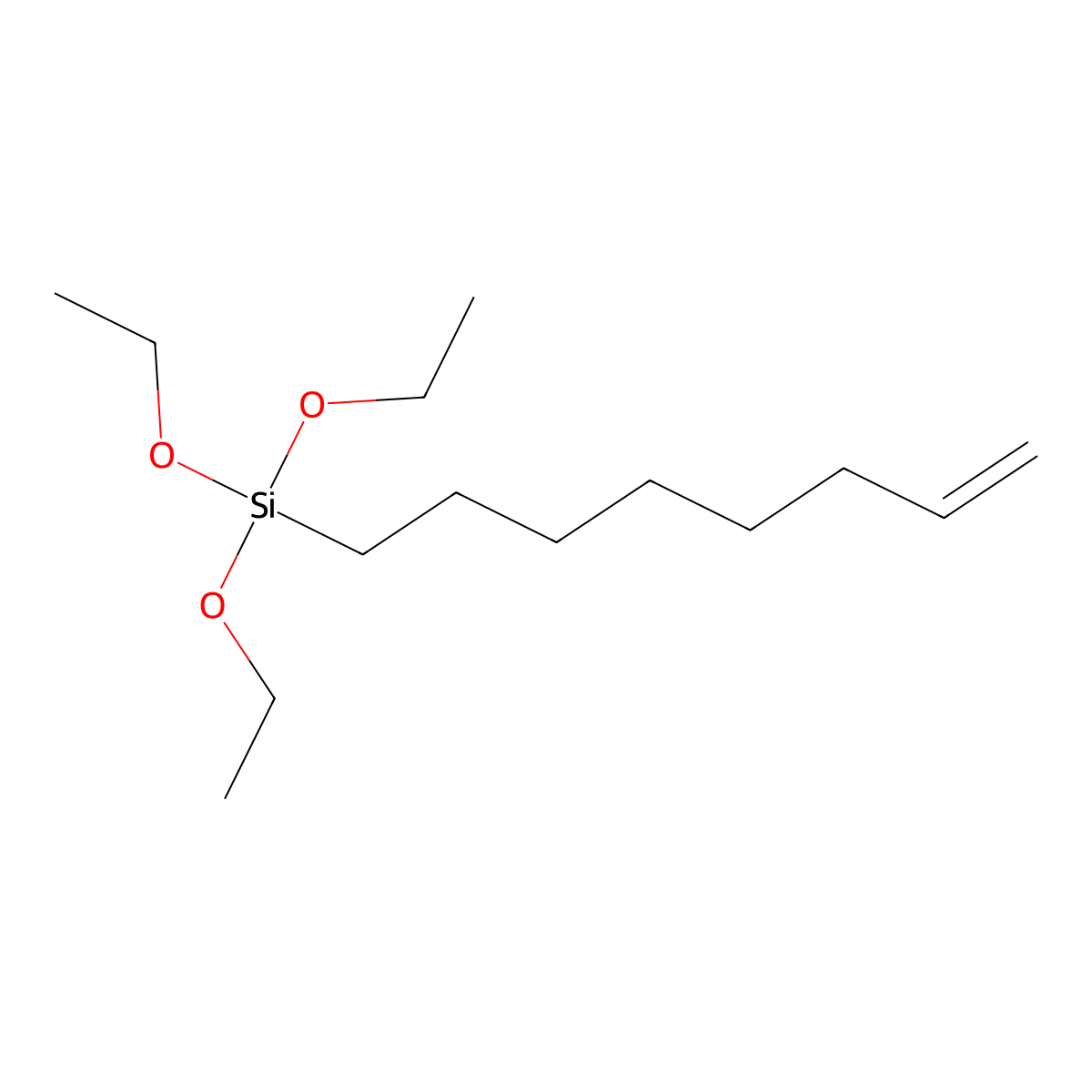 Triethoxy(oct-7-EN-1-YL)silane molecular structure, CAS 52217-55-7
