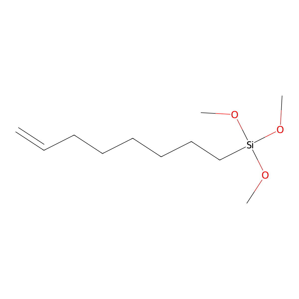 7-Octenyltrimethoxysilane molecular structure, CAS 52217-57-9
