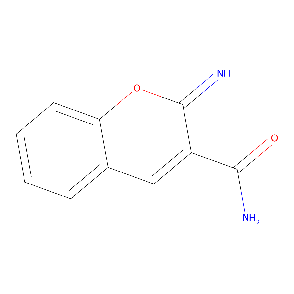 2-Imino-2H-chromene-3-carboxamide molecular structure, CAS 52218-17-4