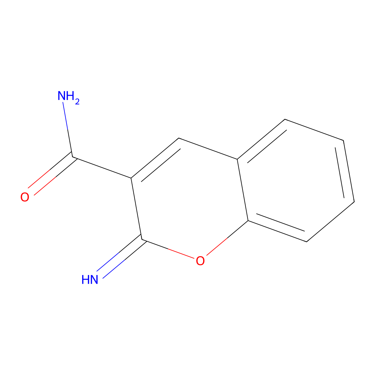 2-Imino-2H-chromene-3-carboxamide molecular structure, CAS 52218-17-4