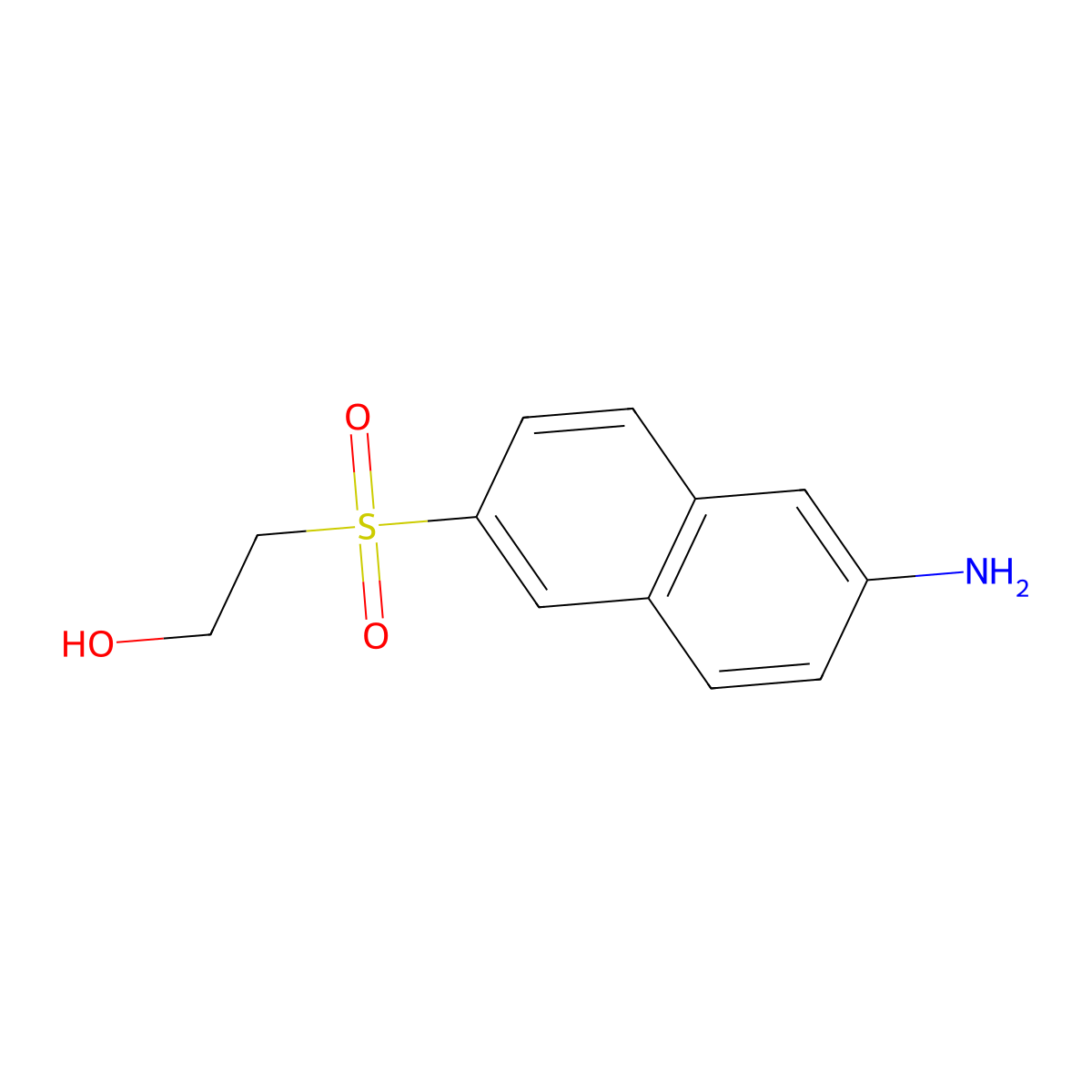 2-((6-Amino-2-naphthyl)sulphonyl)ethanol molecular structure, CAS 52218-35-6