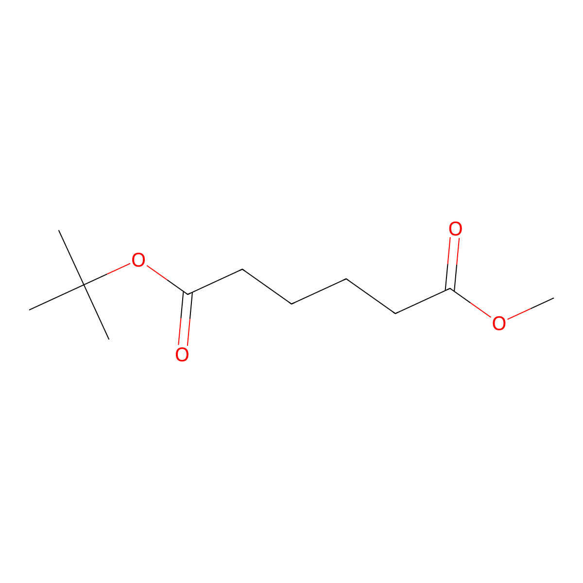 1-(1,1-Dimethylethyl) 6-methyl hexanedioate molecular structure, CAS 52221-08-6