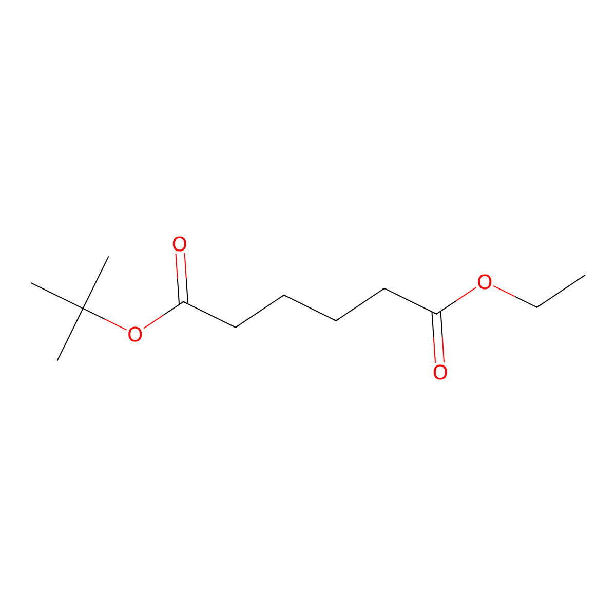 Tert-butyl ethyl adipate molecular structure, CAS 52221-09-7