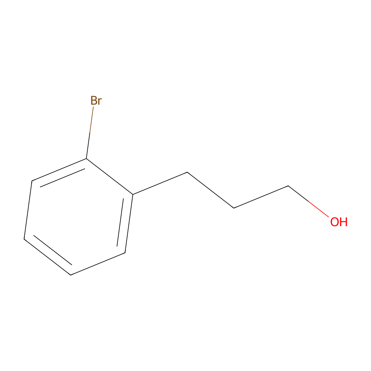 3-(2-Bromophenyl)propan-1-ol molecular structure, CAS 52221-92-8
