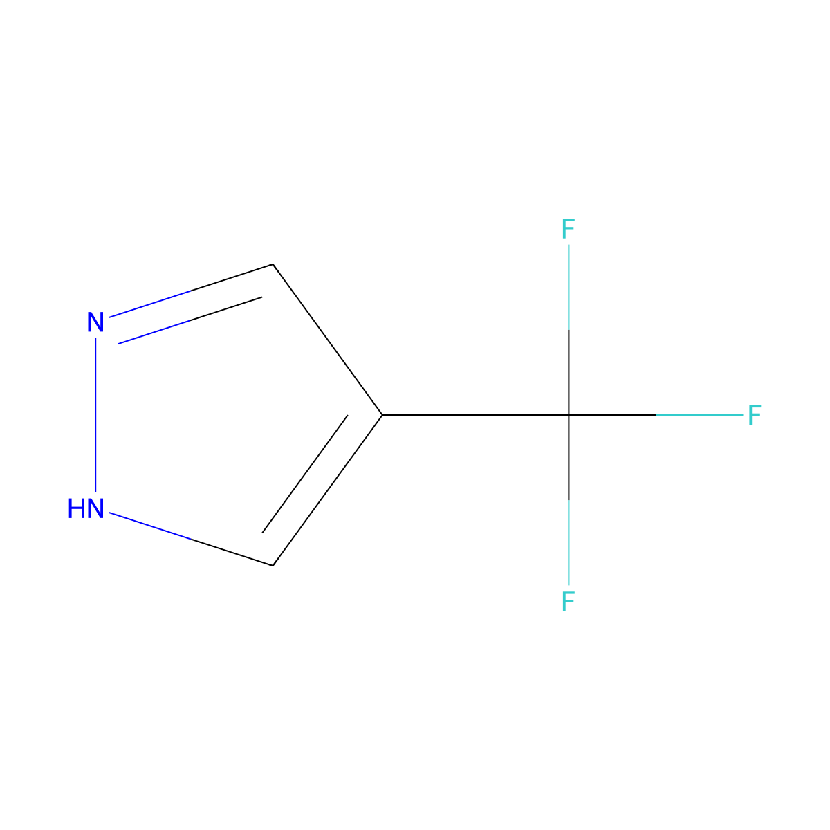 4-(Trifluoromethyl)-1H-pyrazole molecular structure, CAS 52222-73-8