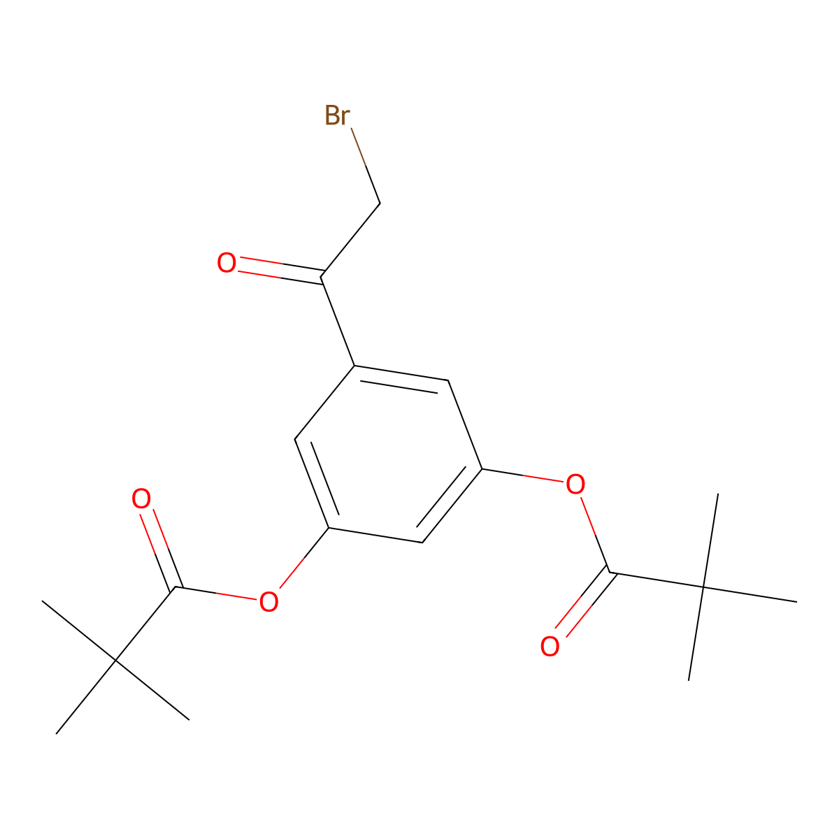 2-Bromo-3',5'-dipivaloxyacetophenone molecular structure, CAS 52223-86-6