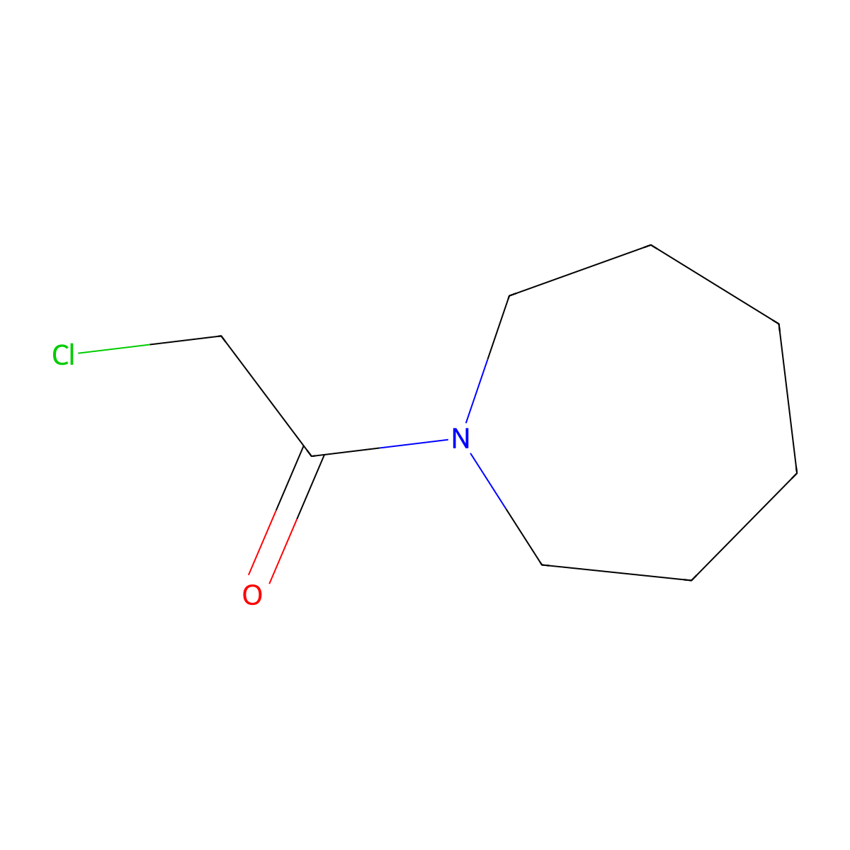 1-(Azepan-1-yl)-2-chloroethan-1-one molecular structure, CAS 52227-33-5
