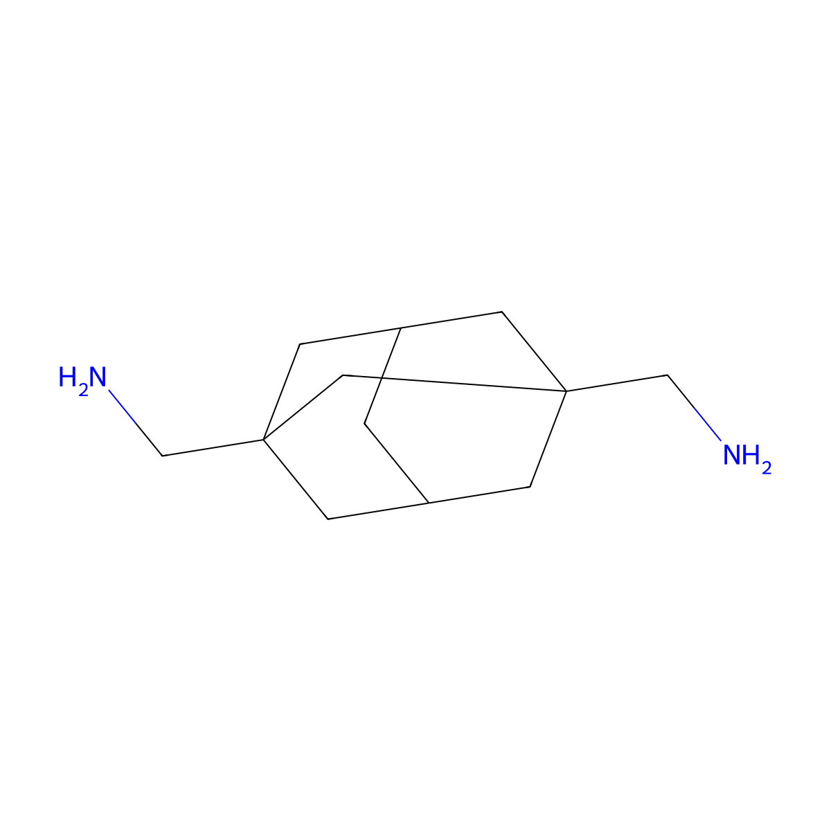 Adamantane-1,3-diyldimethanamine molecular structure, CAS 52234-21-6