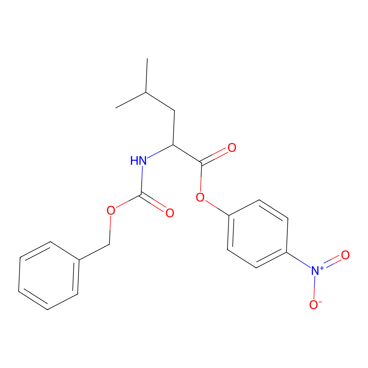 Z-D-Leu-ONp molecular structure, CAS 52235-17-3